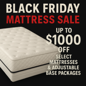 Black Friday mattress sale in Murfreesboro TN with up to $1000 off select mattresses and adjustable base packages