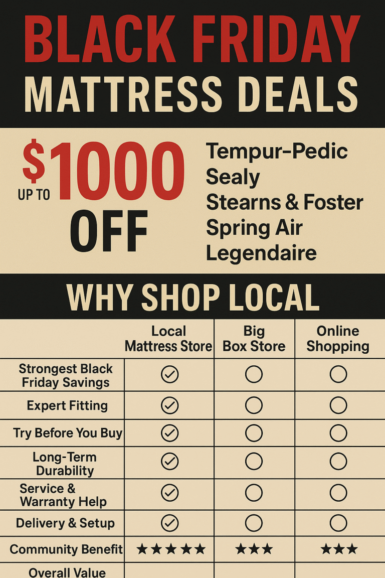 Why Black Friday Is the Biggest Shopping Event of the Year — And Why Local Mattress Buyers Save the Most