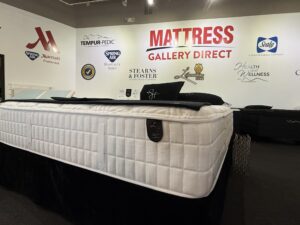 Luxury mattresses on display at Mattress Gallery Direct showroom in Murfreesboro TN during President’s Day sale